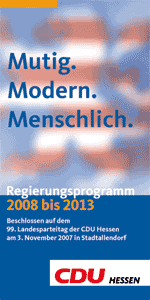 Regierungsprogramm der CDU in Hessen zur Landtagswahl 2008