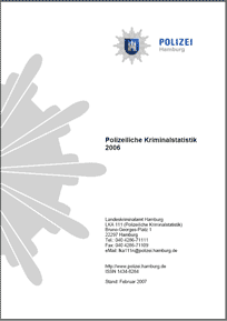 Polizeiliche Kriminalstatistik 2006 der Hamburger Innenbehörde