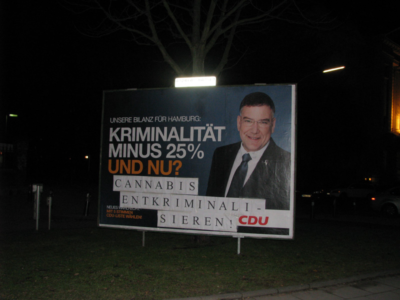 CDU-Plakat, gesehen in Hamburg