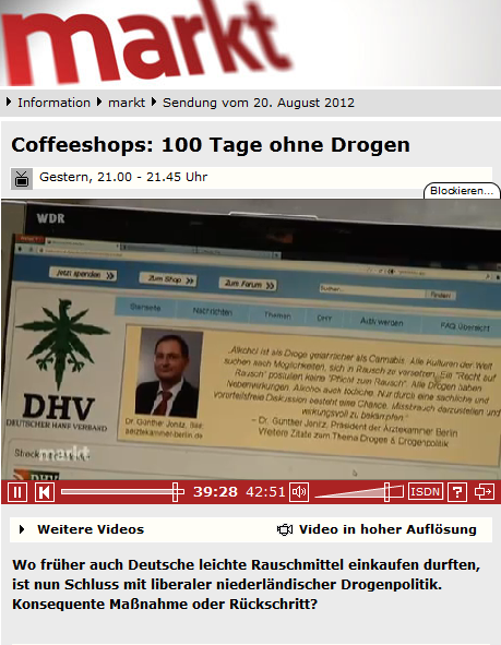 screenshot, WDR Markt v. 20.08.2012