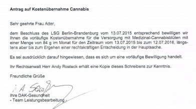 Brandenburg: Vorläufige Kostenübernahme für Apotheken-Cannabis