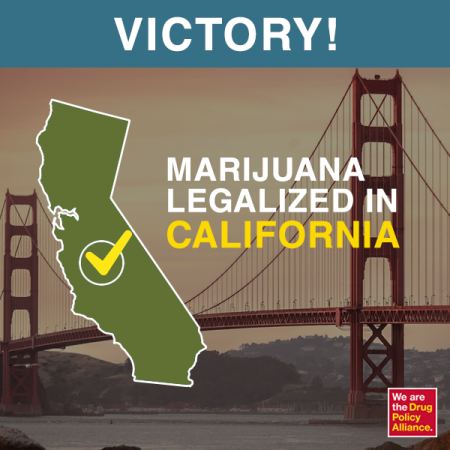 Drug Policy Alliance facebook: Marijuana legalized in California