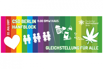 Aufruf zum Hanfblock beim CSD Berlin am 22. Juli 2017