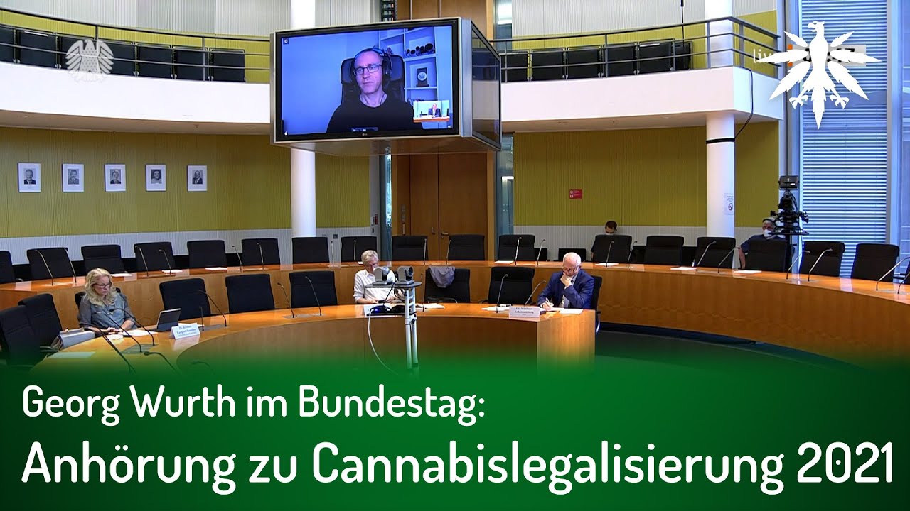 Georg Wurth im Bundestag: Anhörung zu Cannabislegalisierung 2021 (Video)