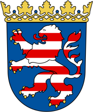 Wappen vom Hessen. 