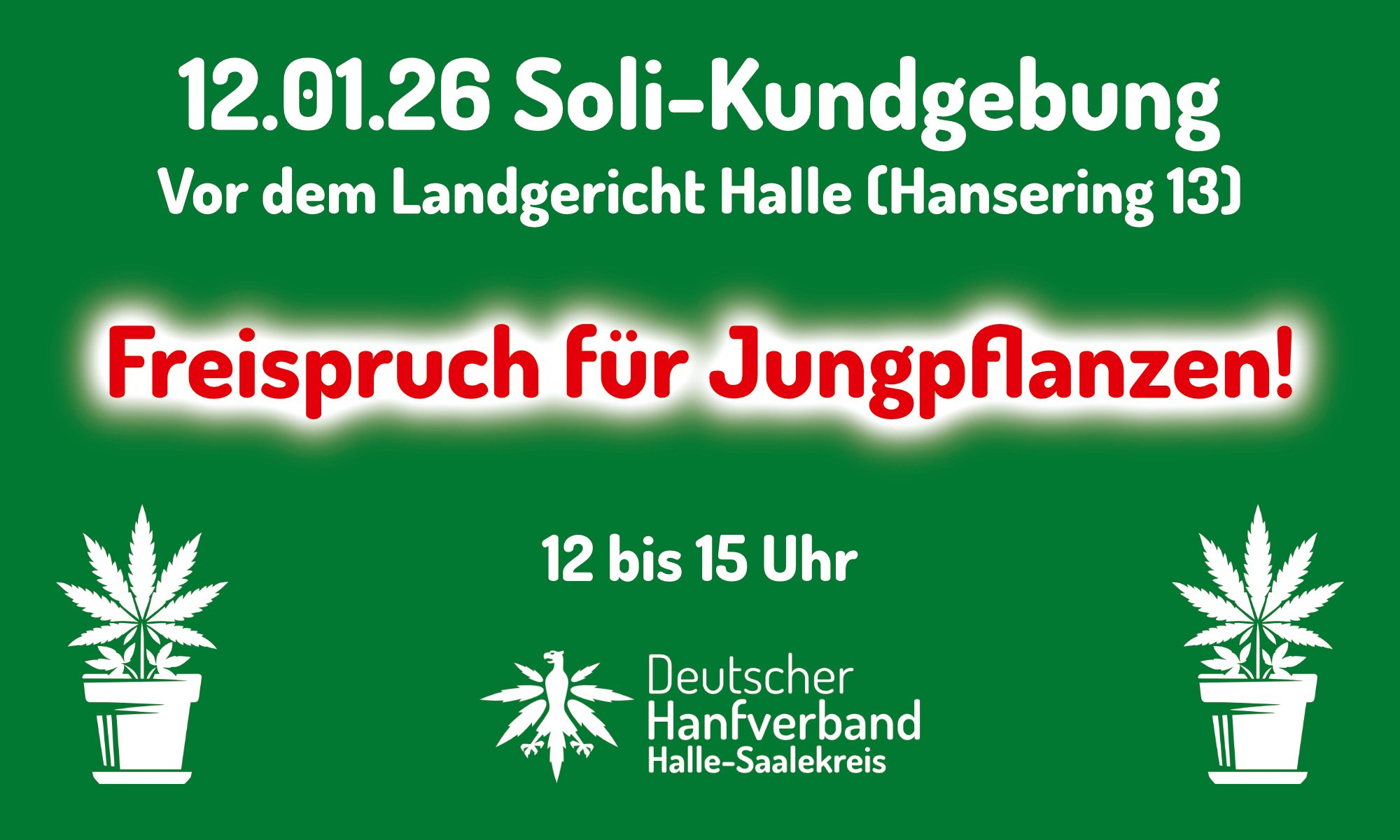 Halle: Demo der OG Halle/Saale zum Stecklingsprozess am Landgericht