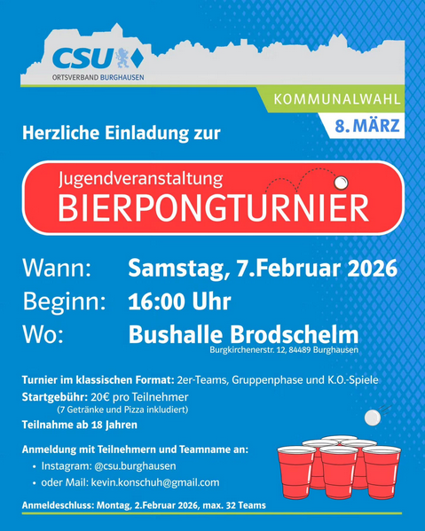 Burghausen: Jugendveranstaltung Bierpongtunier
