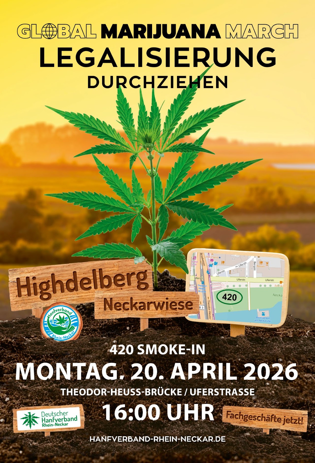 Heidelberg: 420 Smoke-In auf der Neckarwiese