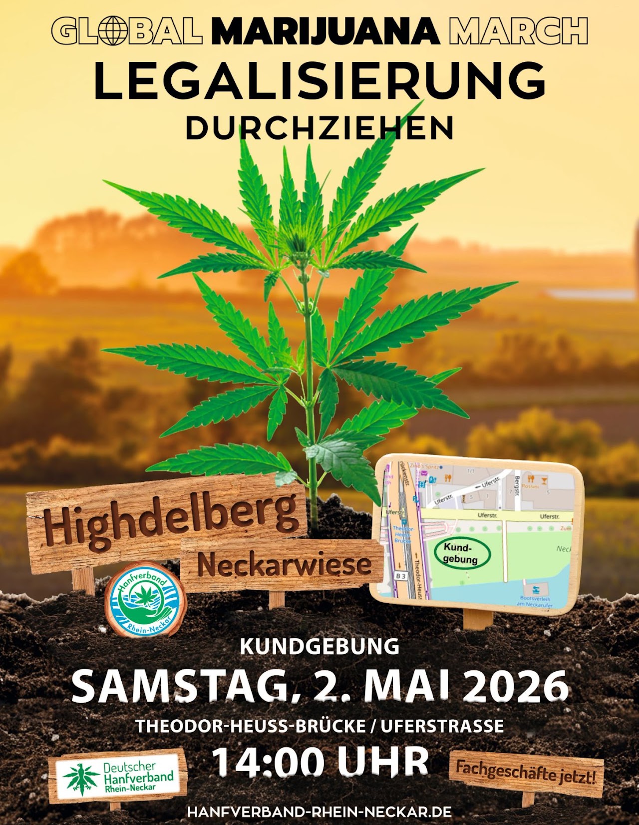 Heidelberg: Kundgebung zum 13. Global Marijuana March