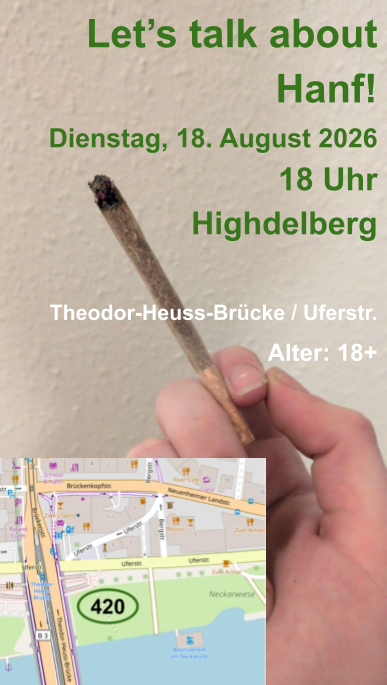 Heidelberg: "Let's talk about Hanf!" - offenes Treffen